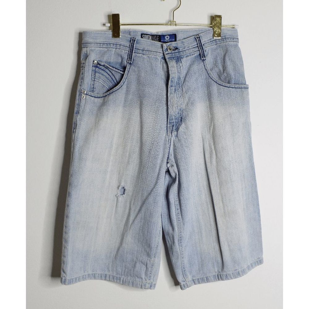 Southpole Jean Shorts - Light Wash Denim - 34 - South Pole Clothing